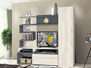 Living Modern Bari Anthracite/Craft Oak White