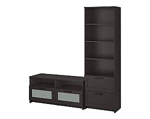 Living IKEA Brimnes Black 180x41x190 cm