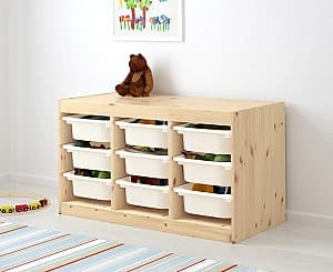 Etajera IKEA Trofast 93x44x52 (Pin Vopsit Alb/Alb)