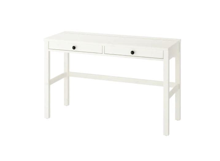 Офисный стол IKEA Hemnes white 120×47 см (2 ящика)