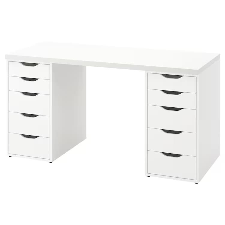 Masa de birou IKEA Lagkapten Alex White 140x60