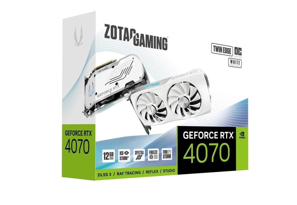 Placa video ZOTAC GeForce RTX 4070 Twin Edge OC White