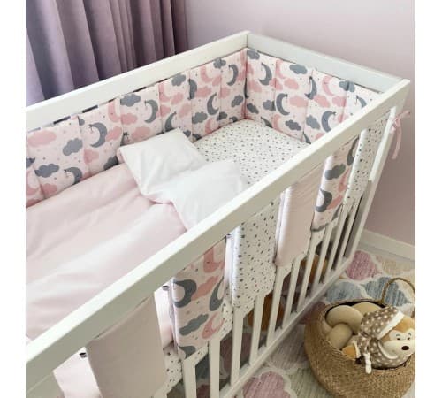 Детское постельное белье Veres Sleepy moon pink 222.01