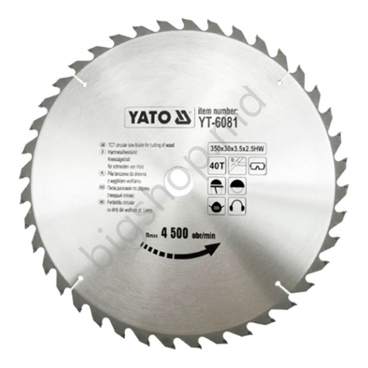 Disc Yato 350 x 30 x 3.5 x 2.5 mm