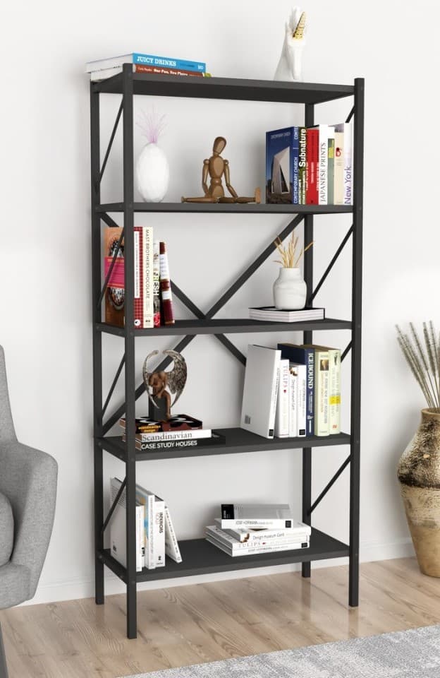 Etajera Fabulous Shelves Metal 5 sectiuni (Anthracite)