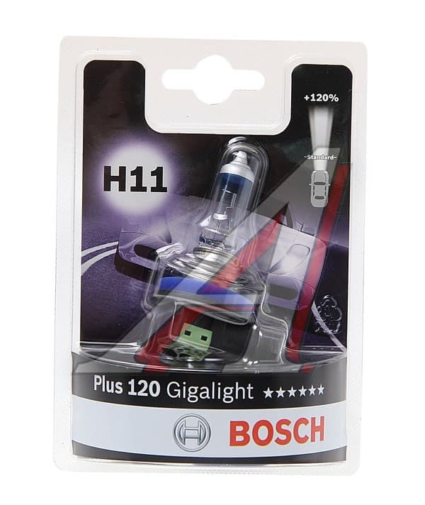 Автомобильная лампа Bosch H11 Gigalight Plus 120 PGJ19-2 Blister