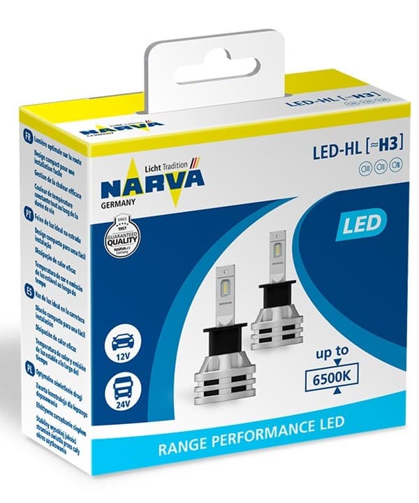 Lampă auto Narva H3 Range Performance Led 6500K (2 buc.)