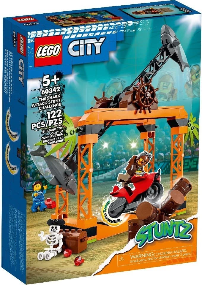 Constructor LEGO City 60342 The Shark Attack Stunt Challenge