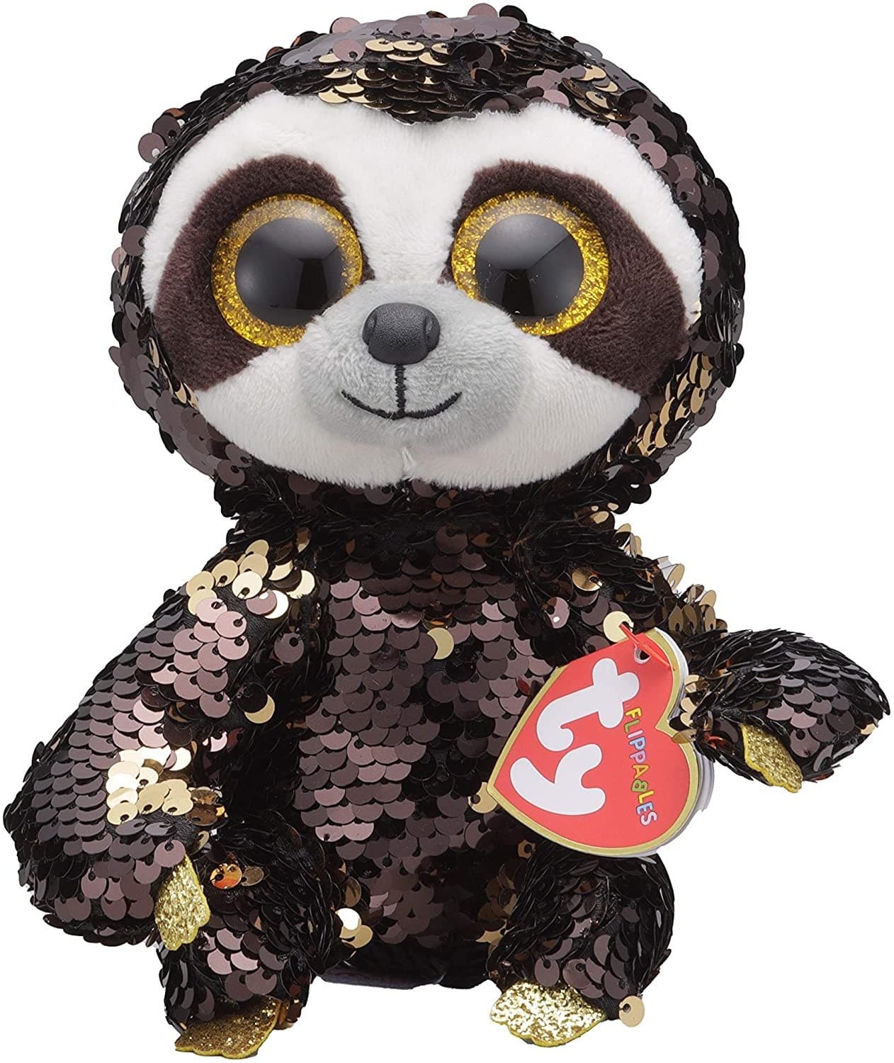 Jucărie de pluș Ty Bb Flippables Dangler - Sequin Sloth 24cm