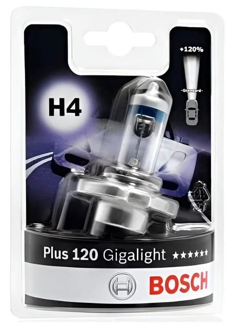 Lampă auto Bosch H4 GIGALIGHT PLUS 120 Blister