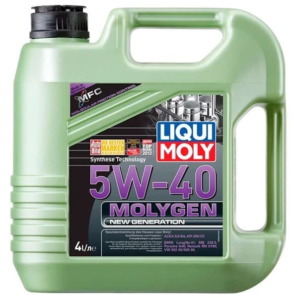 Моторное масло LIQUI MOLY 5W40 MOLY NEW GEN 4л