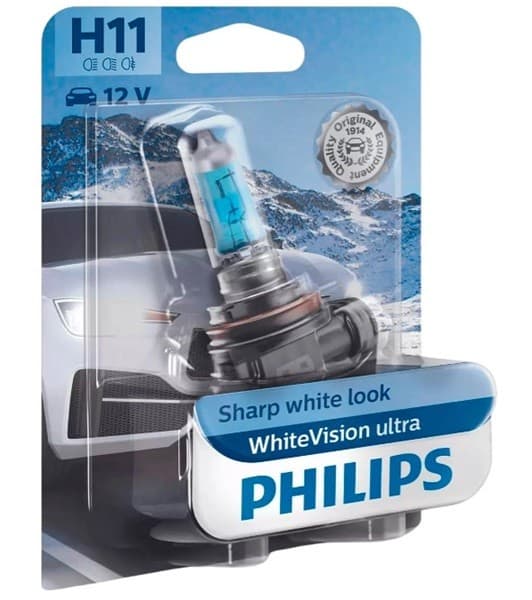 Автомобильная лампа Philips WhiteVisionUltra +60% PGJ19-2 (12362WVUB1)