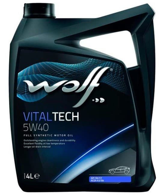 Моторное масло Wolfoil VITALTECH 5W40 4л