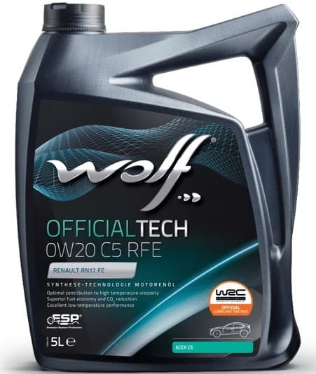 Моторное масло Wolfoil OFFTECH C5 RFE 0W20 5л