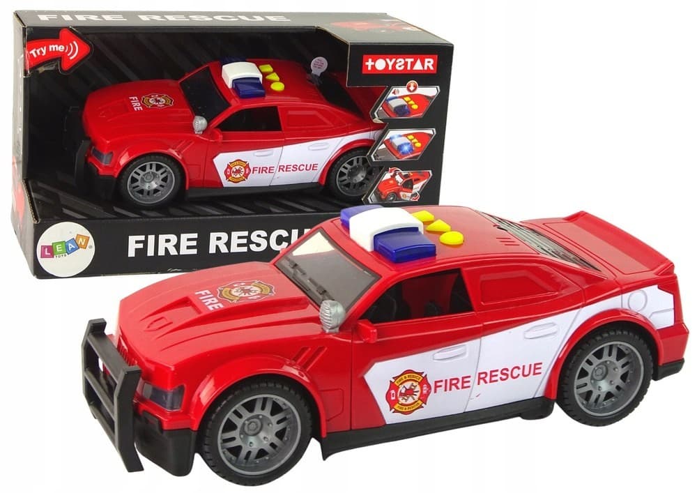 Машинка LeanToys Fire Department Red