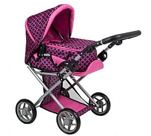 Carucior pentru papusi PlayTo 33103 Elsa Pink/Black