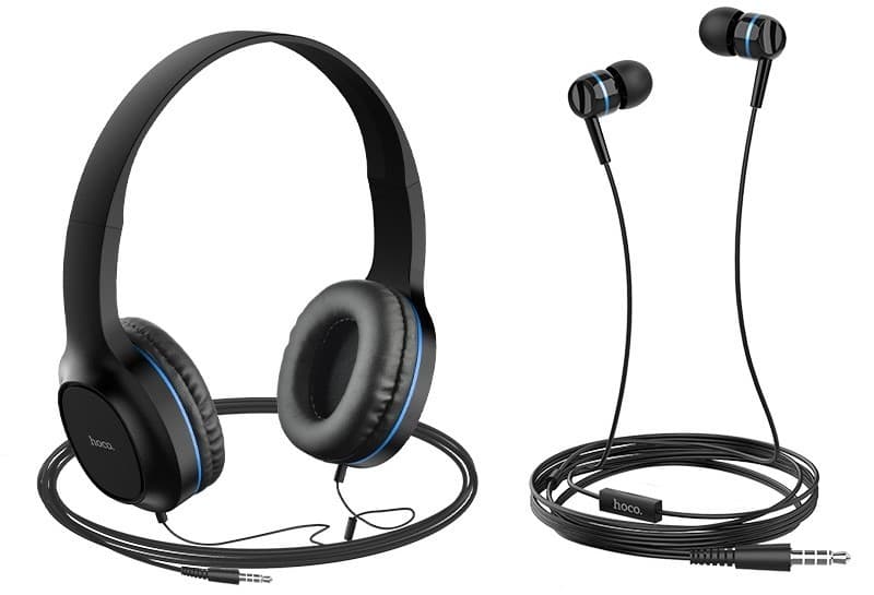 Наушники HOCO W24 Enlighten Blue