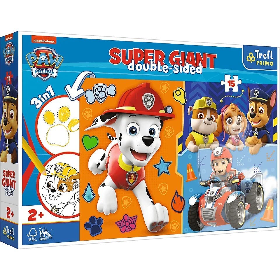 Puzzle Trefl 3in1 15 Paw Patrol (42001)