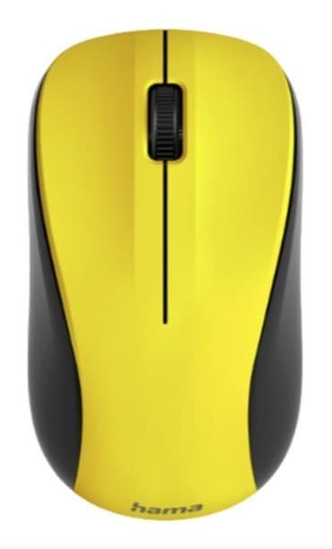 Компьютерная мышь Hama 173023 MW-300 V2 Optical 3-Button Wireless Mouse (Yellow)