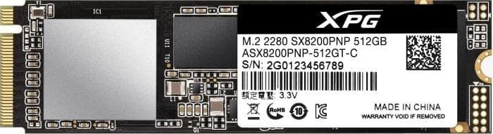 SSD ADATA XPG SX8200 PRO M.2 NVMe SSD 512GB (ASX8200PNP-512GT-C)