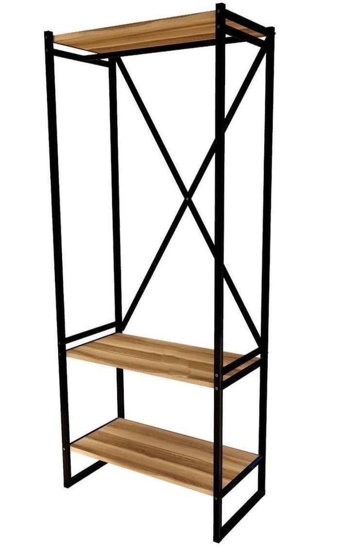 Стеллаж Fabulous Metal Coat Stand Walnut/Black