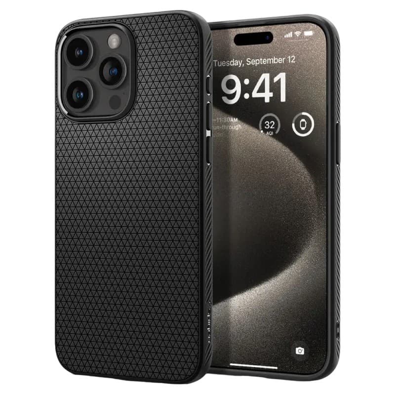 Husă Spigen iPhone 15 Pro Max Liquid Air Matte Black