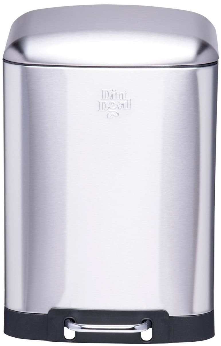 Cos de gunoi Dirt-Devil Pedal Bin 12 L Soft Close Silver