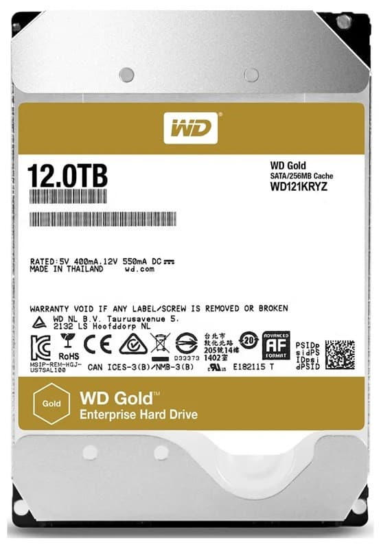 Жестки диск WESTERN DIGITAL Gold 12TB WD121KRYZ (84923)