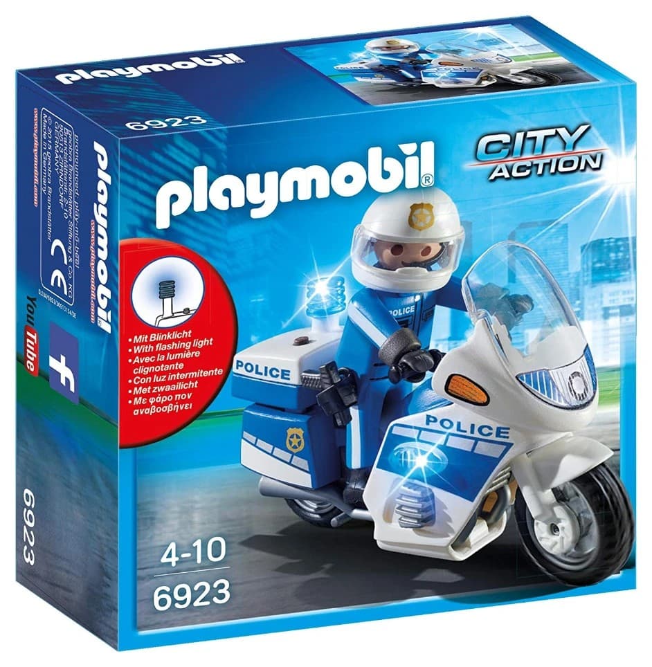 Figurină Playmobil PM6923 Police Bike with LED