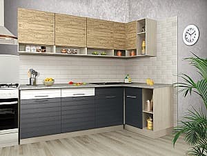 Кухня Modern Monro 2.6 Craft Oak Gold/White Gloss/Asphalt