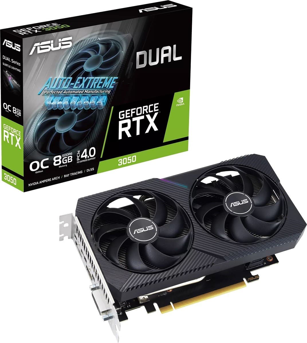 Игровая видеокарта Asus GeForce RTX 3050 Dual V2 OC 8GB