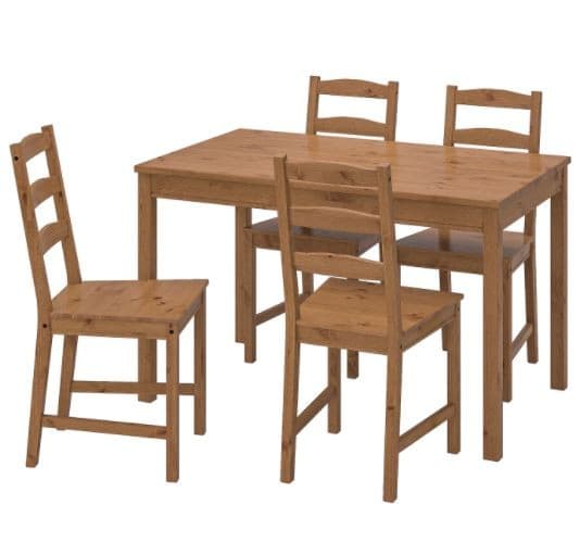 Set de masa cu scaune IKEA Jokkmokk Antique (4 scaune)