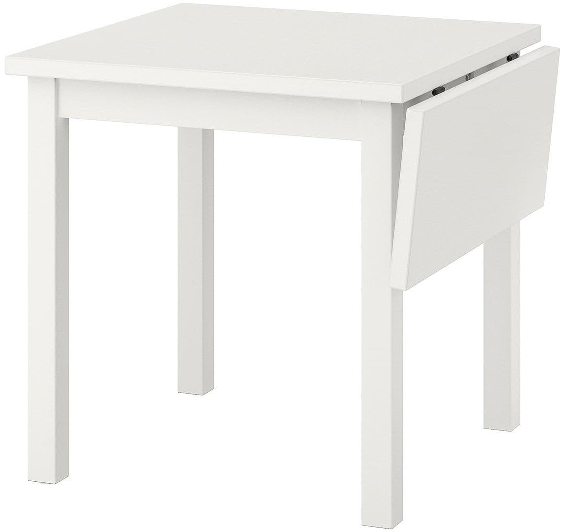 Masa IKEA Nordviken cu extensie plianta 74/104x74 Alb