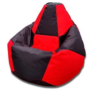 Fotoliu Beanbag Pear Chess XXL Black Red