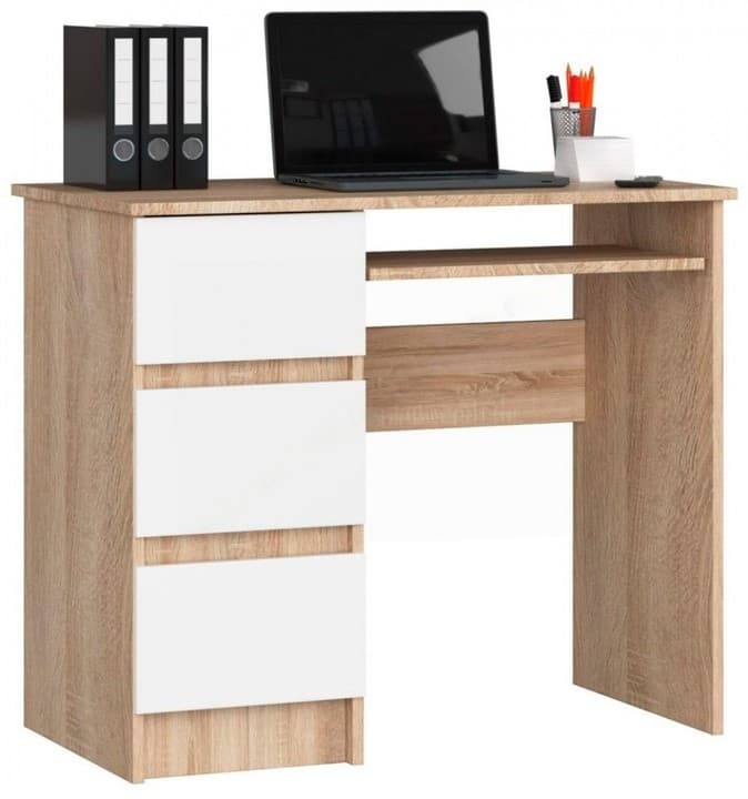 Стол компьютерный Akord A-6 Left (White/Sonoma Oak)