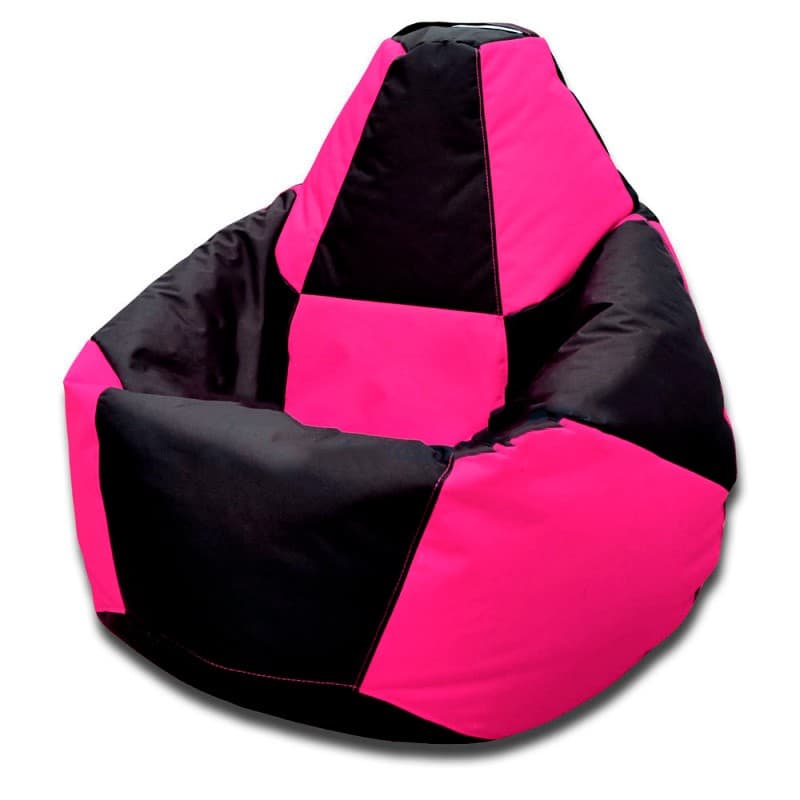 Fotoliu Beanbag Pear Chess XXL Black Pink