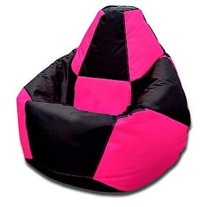 Fotoliu Beanbag Pear Chess XXL Black Pink