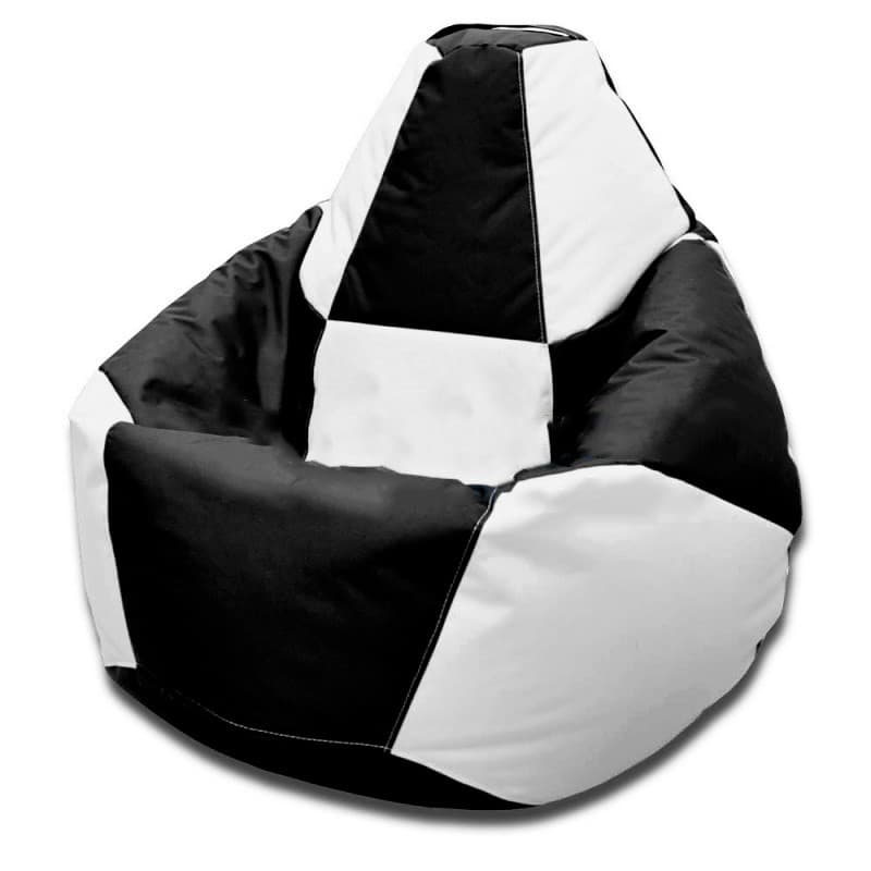 Пуф Beanbag Pear Chess L Black White