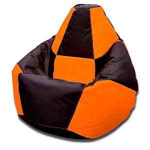 Пуф Beanbag Pear Chess L Black Orange