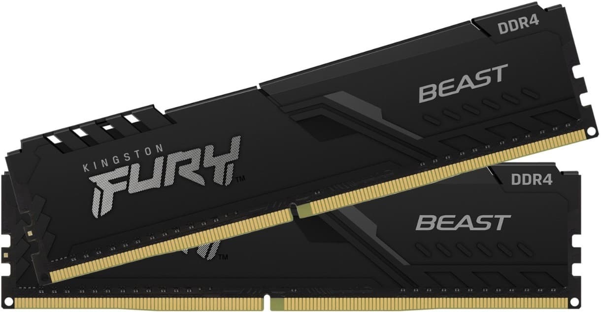 Оперативная память Kingston Fury Beast 16GB DDR4-3733MHz (KF437C19BBK2/16)