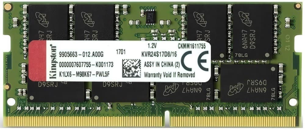 RAM Kingston ValueRam 8GB DDR4-2666MHz (KVR26S19S8/8)