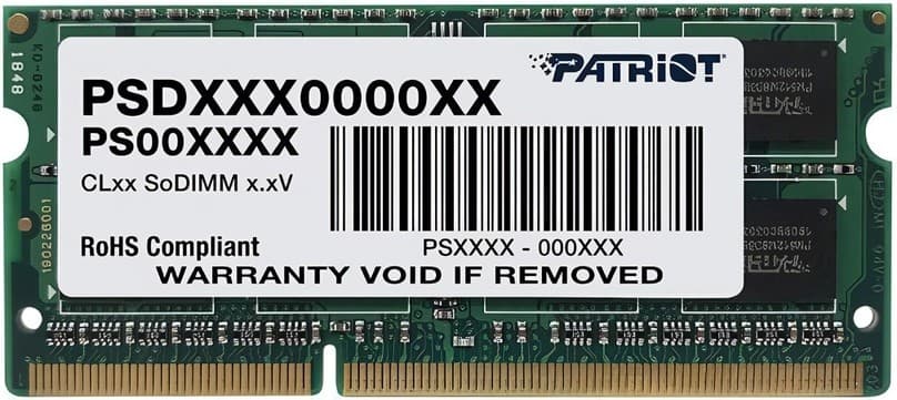 Оперативная память PATRIOT Signature Line 8GB DDR3L-1600MHz (PSD38G1600L2S)