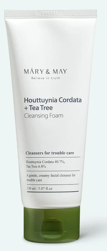 Мыло для лица MARY & MAY Houttuynia Cordata + Tea Tree Cleansing Foam