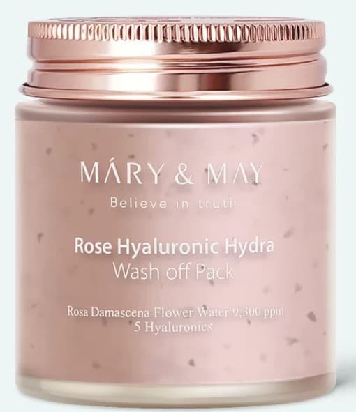 Маска для лица MARY & MAY Rose Hyaluronic Hydra Wash Off Pack