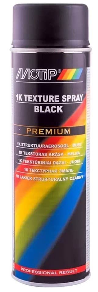 Автомобильная краска Motip Texture Black 500 мл  (04123)