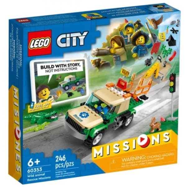 Конструктор LEGO Missions Wild Animal Rescue Missions 60353