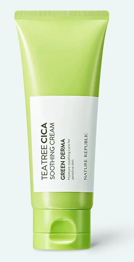 Крем для лица Nature Republic Tea Tree CICA Soothing Cream Green Derma