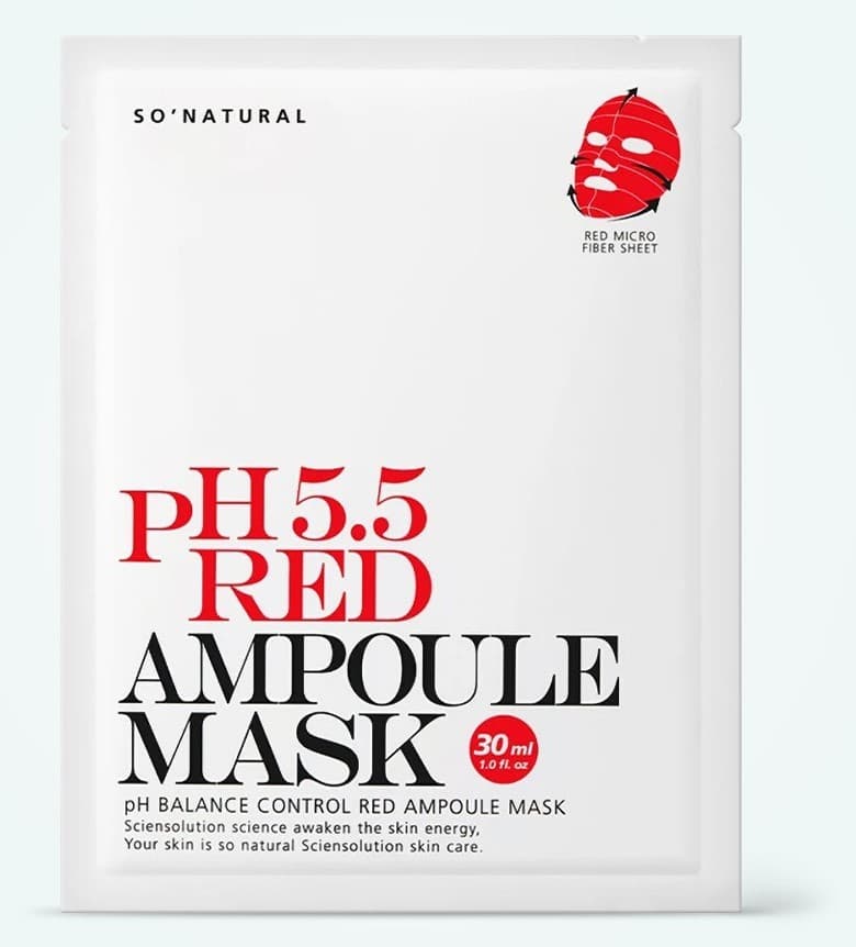 Маска для лица So Natural 5.5 Red Ampoule Mask