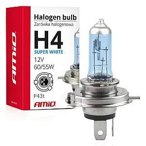 Lampă auto Amio H4 12V 60/55W Super White (01269)