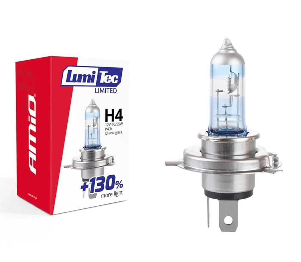 Lampă auto Amio H4 12V 60/55W LumiTec Limited +130% (02132)